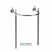 Консоль для круглої раковини Burlington 53.5 см латунь хром T24A CHR