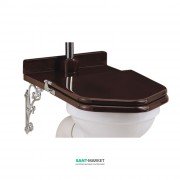 Сидение-трон для унитаза с высоким бачком Burlington массив дерева красное дерево S15 GOL