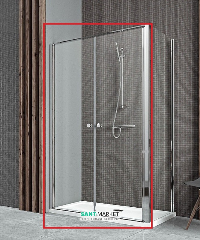 Душевая дверь Radaway Eos II DWD+S door 80 профиль хром прозрачное стекло 3799490-01