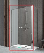 Душові двері Radaway Eos II DWD + S door 100 профіль хром прозоре скло 3799492-01