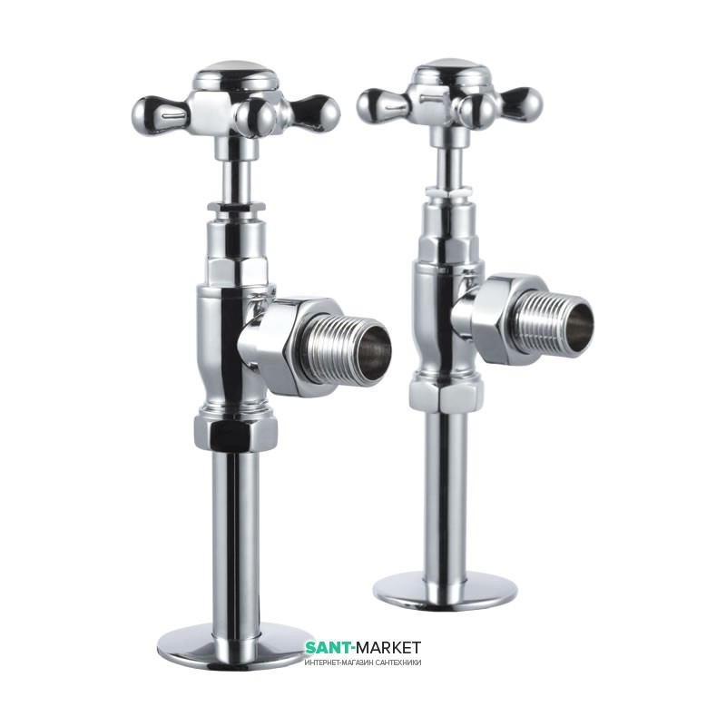 Клапани кутові для сушки для рушників Burlington латунь хром (пара) R6 CHR