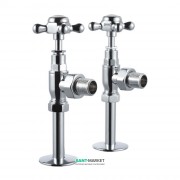 Клапаны угловые для полотенцесушителя Burlington латунь хром (пара) R6 CHR