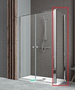 Стінка душова Radaway EOS II S1 100 права профіль хром прозоре скло 3799412-01R