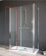 Стінка душова Radaway EOS II S1 80 ліва профіль хром прозоре скло 3799410-01L