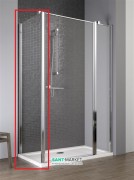 Стенка душевая Radaway EOS II S2 75 левая профиль хром прозрачное стекло 3799429-01L