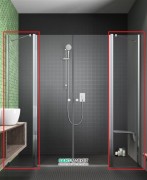 Стенки душевые Radaway Eos II DWD Front walls 670 профиль хром прозрачное стекло 3799670-01-01