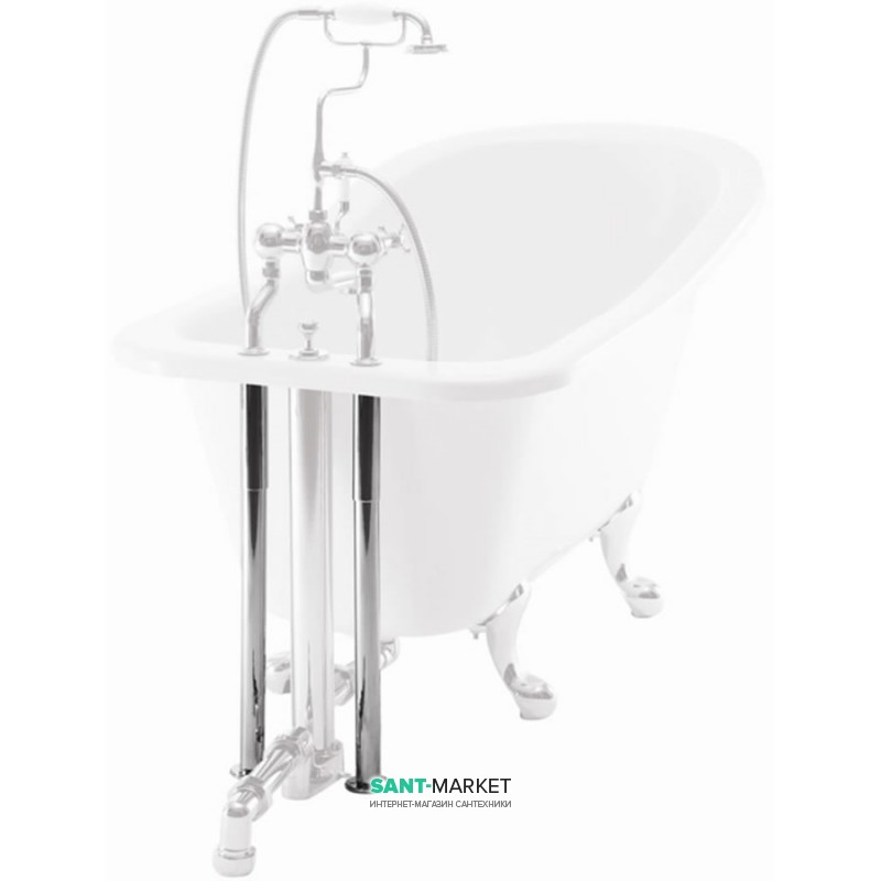 Трубы подвода воды Burlington декоративные латунь хром W6