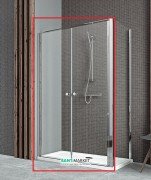 Душові двері Radaway Eos II DWD + S door 90 профіль хром прозоре скло 3799491-01