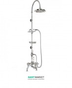 Душова система Burlington з двохвентильні змішувачем верхнім і ручним душем H196-CL CHR
