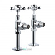 Клапаны угловые для полотенцесушителя Burlington латунь хром (пара) R6 CHR