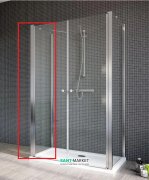 Стінка душова Radaway EOS II S1 70 ліва профіль хром прозоре скло 3799408-01L
