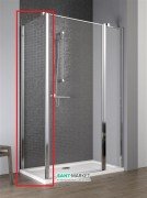 Стенка душевая Radaway EOS II S2 70 левая профиль хром прозрачное стекло 3799428-01L