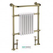 Водяной полотенцесушитель для закрытых систем отопления Burlington Trafalgar 60x95 см сталь золото R1 GOL