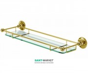 Полочка для ванной Burlington прозрачное стекло/латунь золото A18 GOL