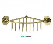 Полочка для ванной Burlington решетчатая угловая латунь золото A22 GOL