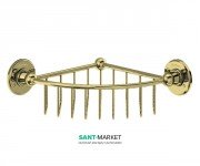 Полочка для ванной Burlington решетчатая угловая латунь золото A22 GOL