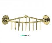 Полочка для ванной Burlington решетчатая угловая латунь золото A22 GOL
