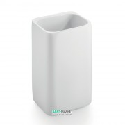 Cтакан для зубных щеток Flab Combi настольный композитный материал белый 109/B