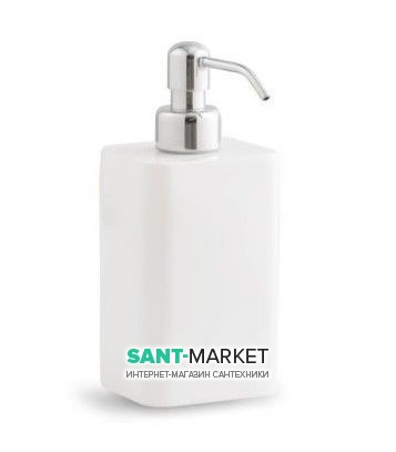 Дозатор для жидкого мыла Flab Combi настольный композитный материал/металл белый/хром 109/D