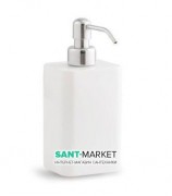 Дозатор для жидкого мыла Flab Combi настольный композитный материал/металл белый/хром 109/D