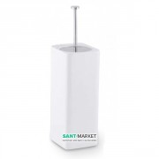 Ёршик для унитаза Flab Combi настенный композитный материал/металл белый/хром 105/S