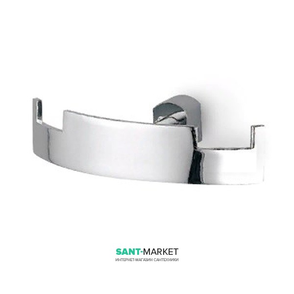 Крючок для ванной Flab Combi двойной металл хром 116 CHR
