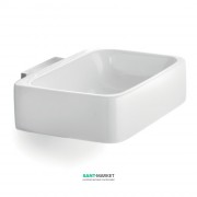 Мильниця для ванною Flab Combi кріплення до стіни композитний матеріал / метал білий / хром 101