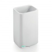 Cтакан для зубных щеток Flab Combi настольный композитный материал белый 109/B
