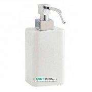 Дозатор для рідкого мила Flab Combi навісний композитний матеріал / метал білий / хром 141 / D