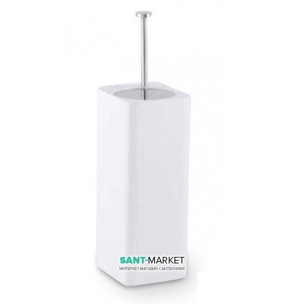 Йоржик для унітазу Flab Combi підлоговий композитний матеріал / метал білий / хром 105