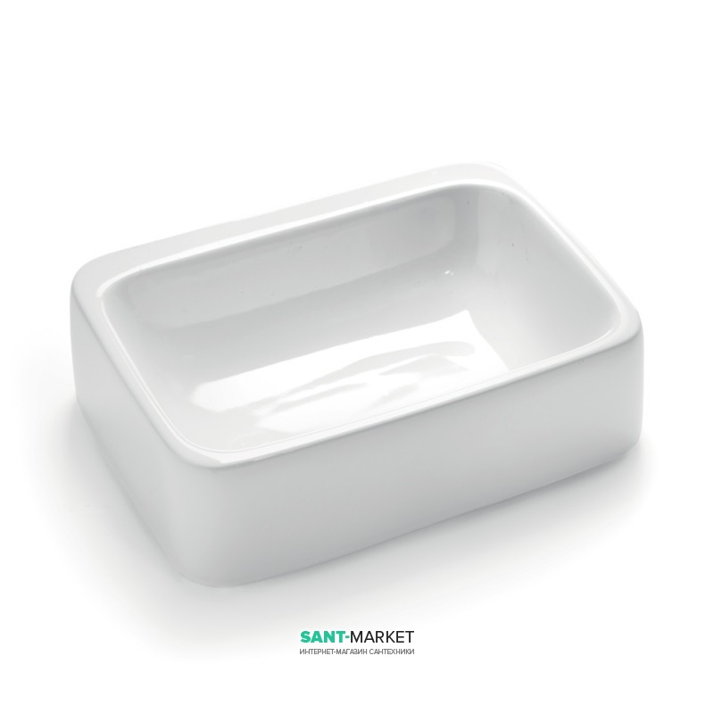 Мыльница для ванной Flab Combi композитный материал белый 109/S