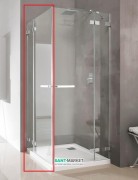 Душевая дверь Radaway Euphoria KDD 90 левая хром прозрачное стекло 383060-01L