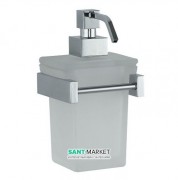 Дозатор для жидкого мыла Flab Dama навесной матовое стекло/латунь хром 411/D CHR