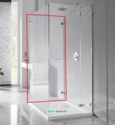 Стенка душевая Radaway Euphoria S2 90 хром прозрачное стекло 383030-01