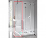 Стенка душевая Radaway Euphoria S3 80 хром прозрачное стекло 383038-01