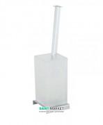 Ёршик для унитаза Flab Dama напольный матовое стекло/латунь хром 415 CHR