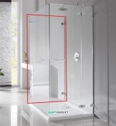 Стінка душова Radaway Euphoria S2 90 хром прозоре скло 383030-01