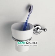 Cтакан для зубних щіток Flab Rio il Classico навісний кераміка / латунь білий / хром 472 CHR