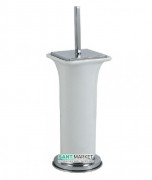 Ёршик для унитаза Flab Aida напольный керамика/латунь белый/хром 375 CHR