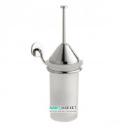 Йоржик для унітазу Flab Gaia навісний матове скло / латунь хром 135 / S CHR