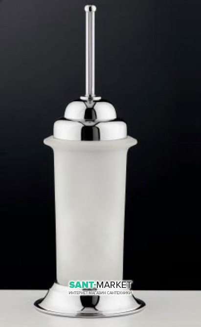 Ёршик для унитаза Flab Polo il Classico напольный матовое стекло/латунь хром 515 CHR