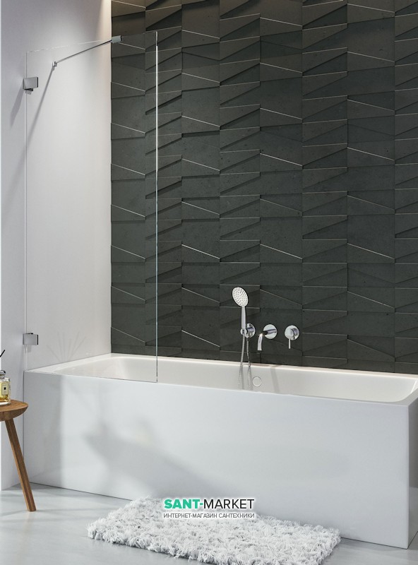 Шторка для ванної Radaway Euphoria PNJ 90 прозоре скло / хром 10007090-01-01