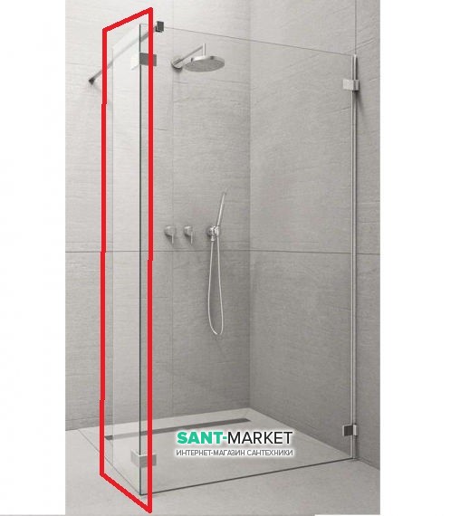 Стенка душевая боковая Radaway Euphoria Walk-in  SW 30 хром прозрачное стекло 383160-01-01