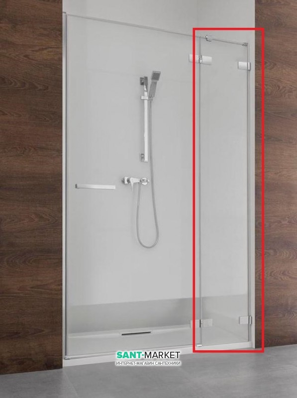 Стінка душова фронтальна Radaway Euphoria DWJ Wall 243 права хром прозоре скло 383212-01R