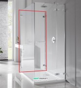 Стенка душевая Radaway Euphoria S2 70 хром прозрачное стекло 383033-01