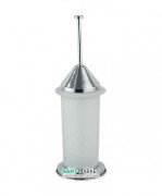 Ёршик для унитаза Flab Gaia напольный матовое стекло/латунь хром 335 CHR