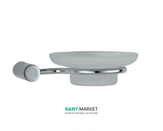 Мыльница для ванной Flab Gaia матовое стекло/латунь хром 331 CHR