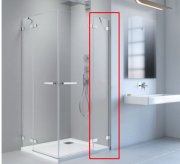 Стенка душевая фронтальная Radaway Euphoria KDJ Front Wall 343 правая хром прозрачное стекло 383240-01R