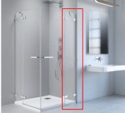 Стінка душова фронтальна Radaway Euphoria KDJ Front Wall 243 права хром прозоре скло 383241-01R