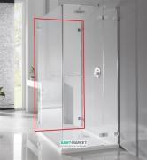 Стенка душевая Radaway Euphoria S2 75 хром прозрачное стекло 383034-01